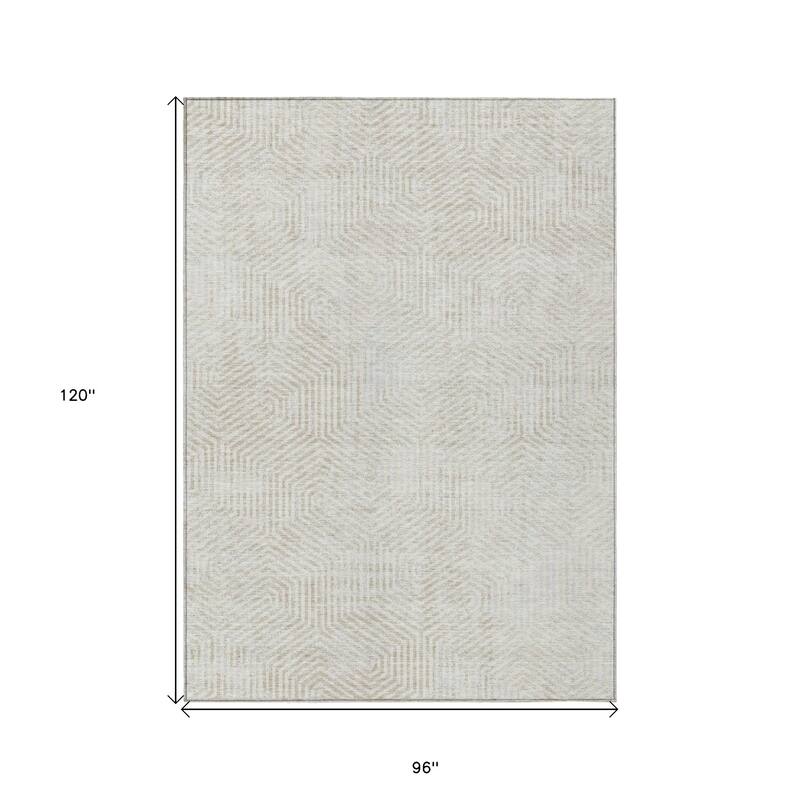 HomeRoots Geometric Transitional Rectangle Outdoor Rug