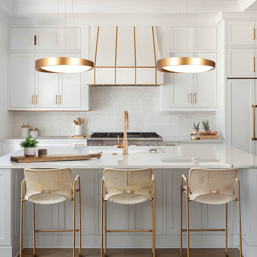 Modern LED 1-Light Dome Large Metal Kitchen Island Pendant Foyer Light - L 19.5"x Max H 63"