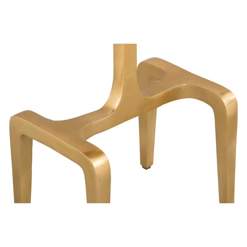 Clement Marble Side Table White & Gold