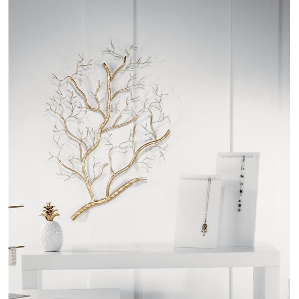 Shop Gold Metal Branch Wall Decor Overstock 31492616