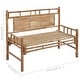 preview thumbnail 10 of 8, vidaXL Patio Bench with Cushion 47.2'' Bamboo - 47.2'' x 21.7'' x 23.6''