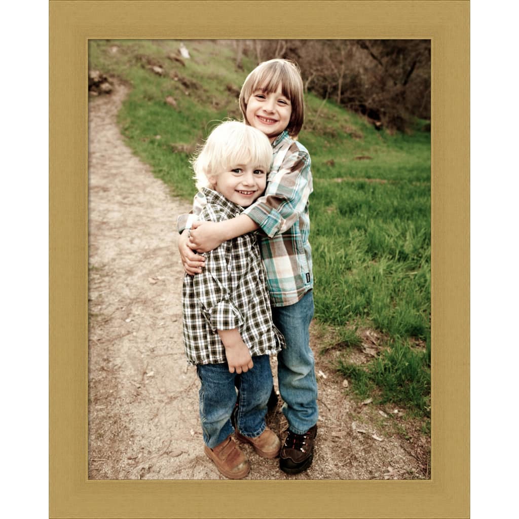 Grace Brushed Gold Narrow Framed Picture Frame, Photo Frame