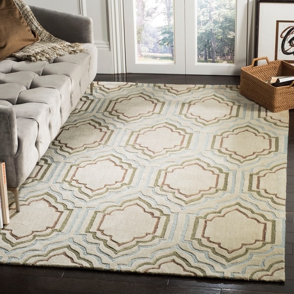 slide 2 of 17, SAFAVIEH Handmade Modern Moroccan Art Ildefonsa Modern Moroccan Polyester Rug 3' x 5' - Beige/Multi