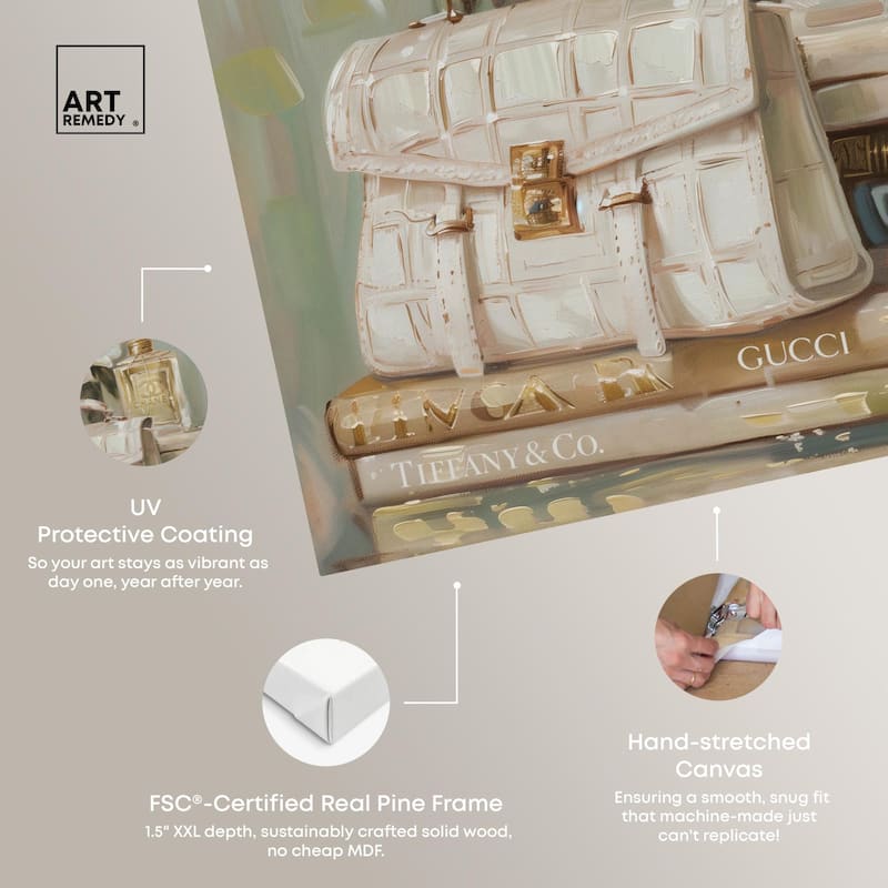 Sage Green Glam Canvas by Art Remedy, Gallery Wrapped