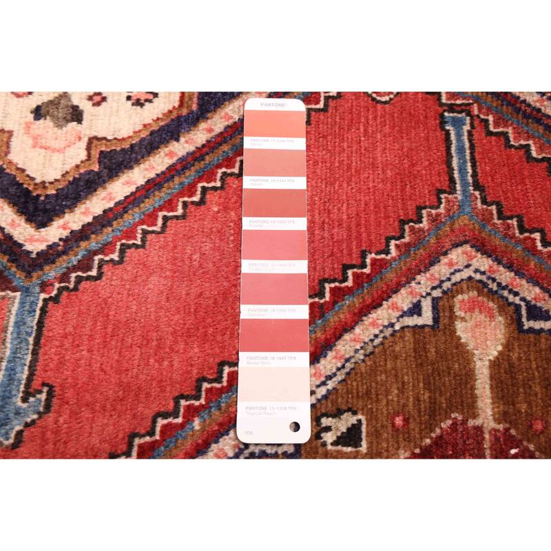 ECARPETGALLERY Hand-knotted Konya Anatolian Dark Copper Wool Rug - 3'6 x 9'9