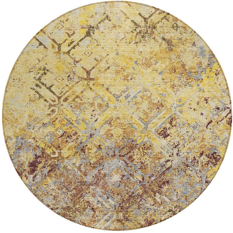 HomeRoots Geometric Transitional Rectangle Outdoor Rug