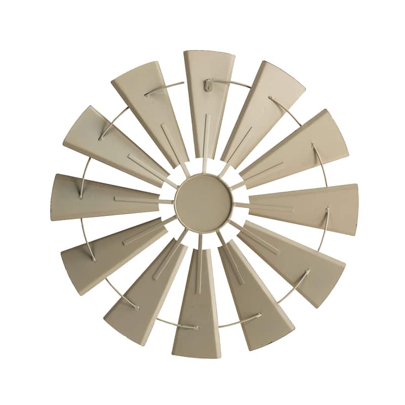 Glitzhome 28.5"D Oversized Farmhouse Metal Wind Spinner Wall Decor