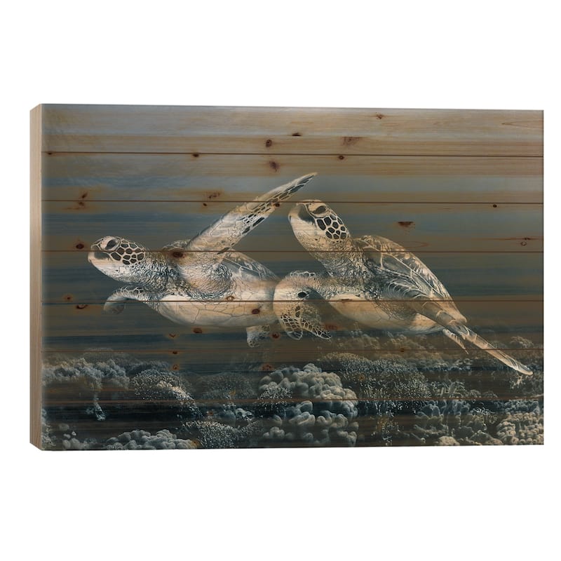 Twin Dance Print On Wood by Andrey Narchuk - Multi-Color - 18x26x1.5