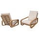 preview thumbnail 22 of 23, Christopher Knight Home - Outdoor Lounge Chair Acacia Wood with Beige Cushions