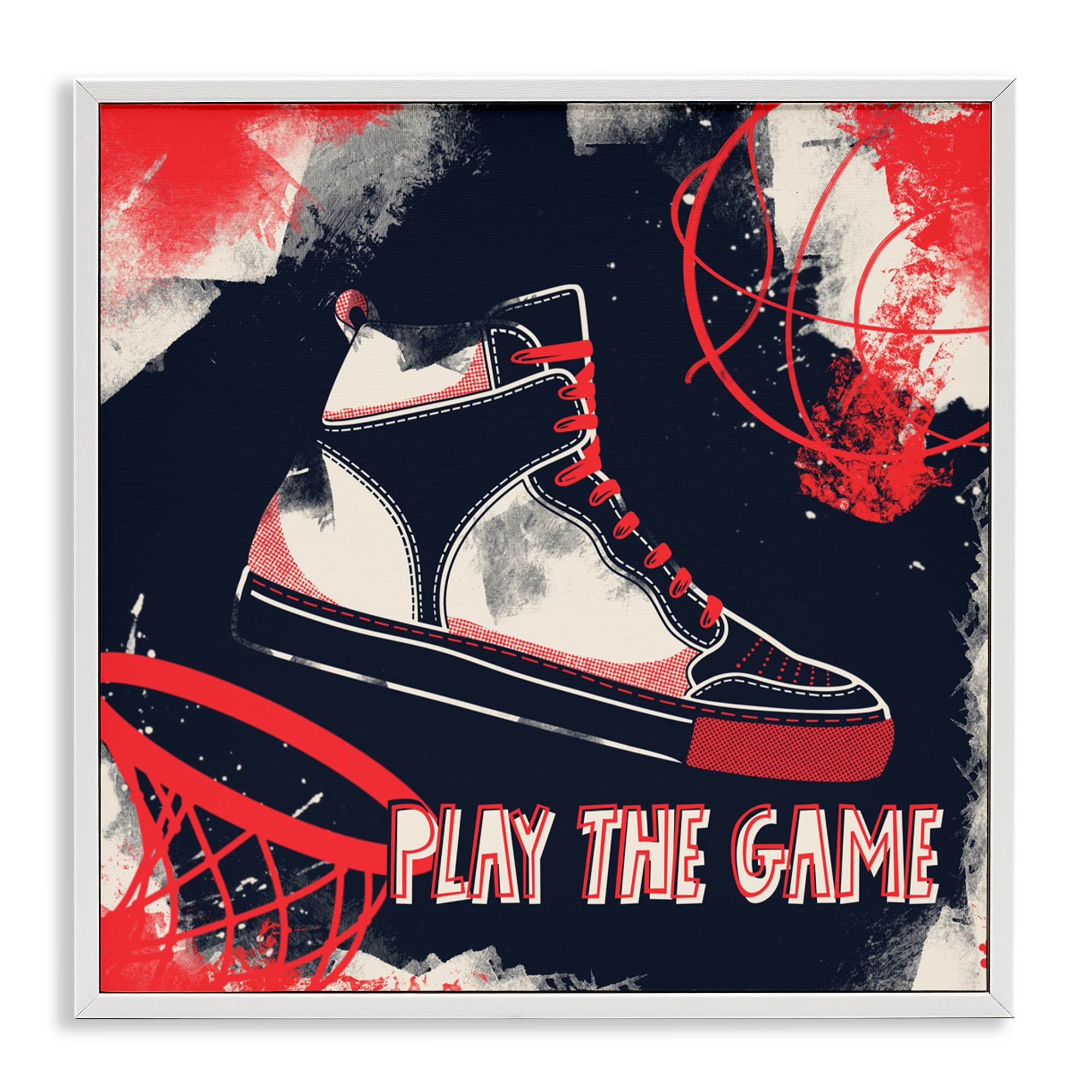 Stupell Play The Game Urban Graffiti Framed Giclee Art Design By Marcus Prime