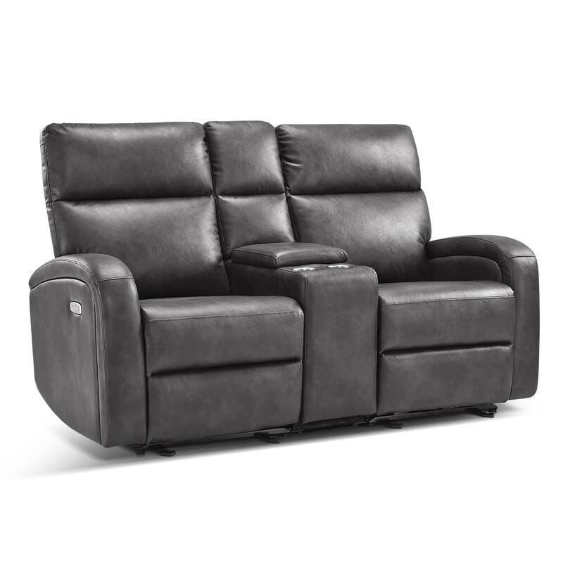 Zero Wall Recliner Loveseat with USB & Type-C Dual Ports, for Small Space, Living Room
