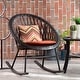 preview thumbnail 20 of 30, OVIOS 3-piece Patio Rocking Chair Bistro Set with Glass Coffee Table