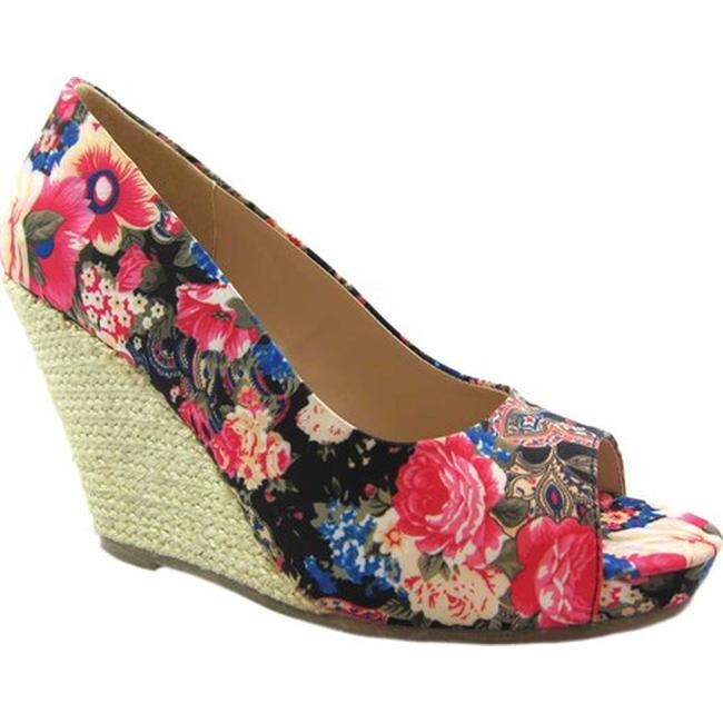floral espadrille wedges