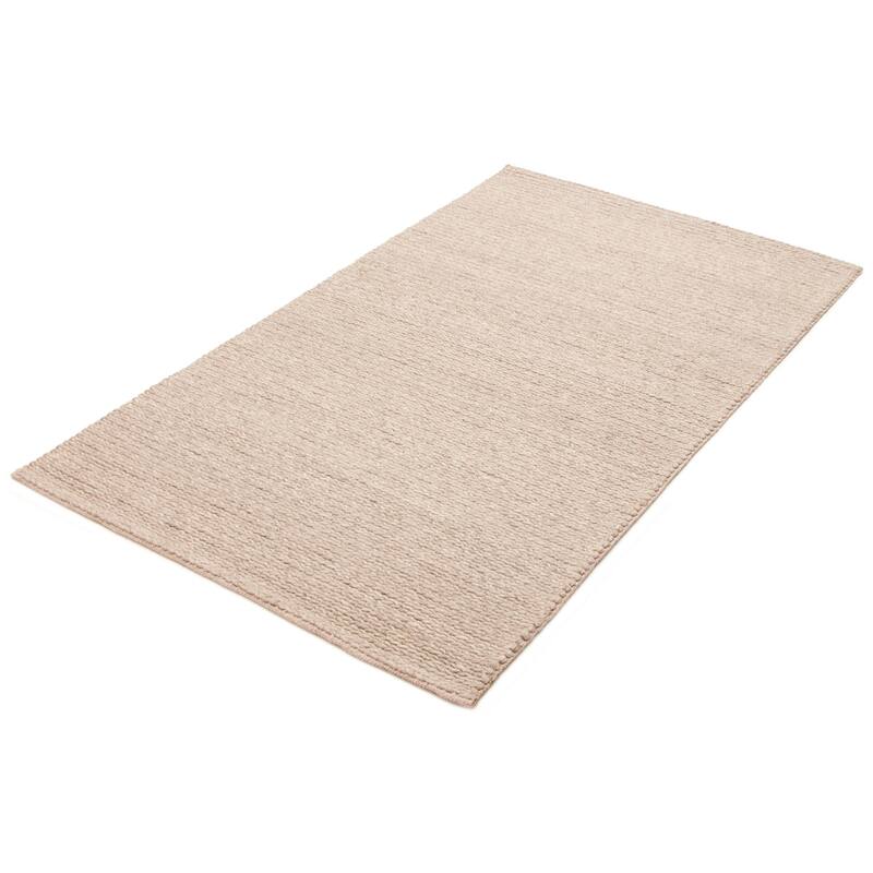 ECARPETGALLERY Braid weave Sienna Taupe Wool Rug - 4'10 x 8'0
