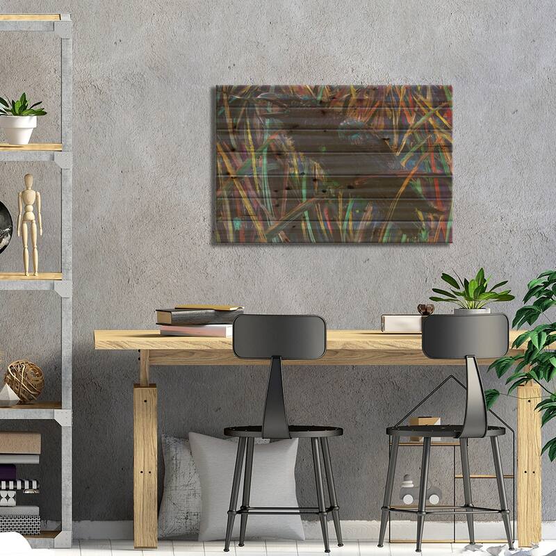 Raven Of Wapiti II Print On Wood by Iris Scott - Multi-Color