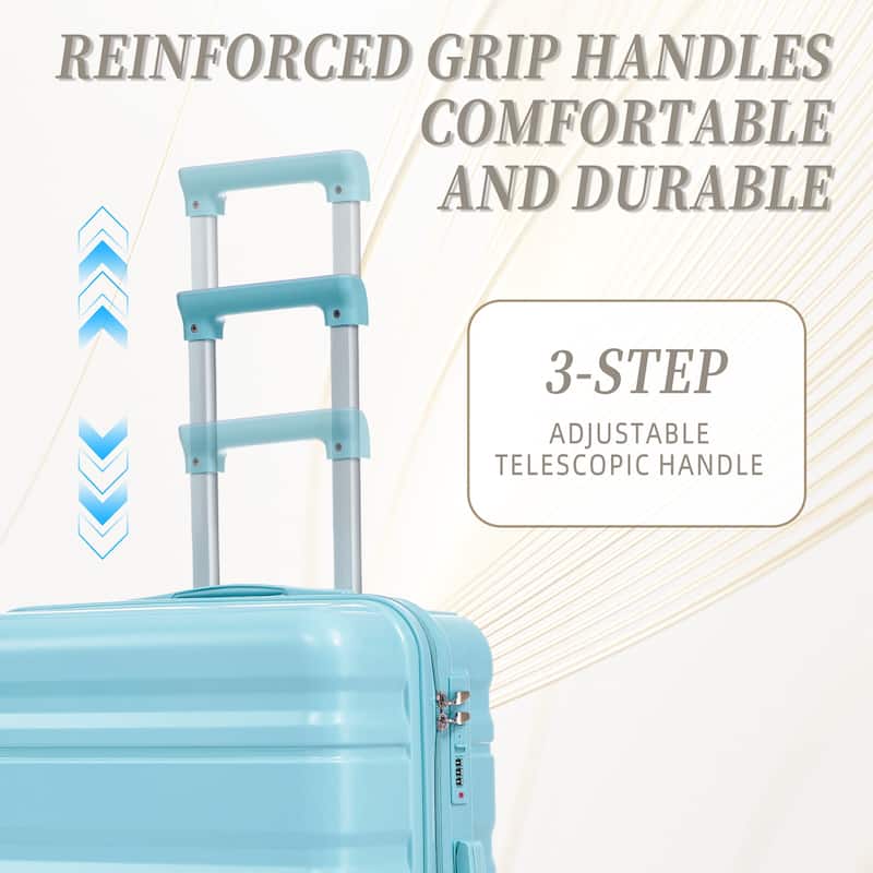 3PCS ABS Carry on Suitcase with Combination Lock
