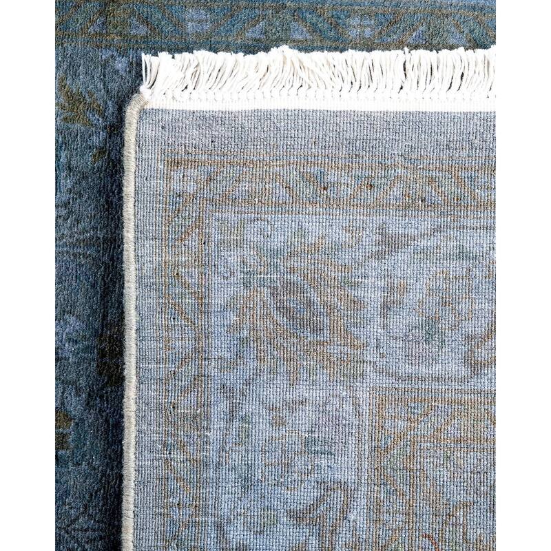 Fine Vibrance, One-of-a-Kind Hand-Knotted Runner Rug - Gray, 2' 6" x 10' 3" - 2' 6" x 10' 3"