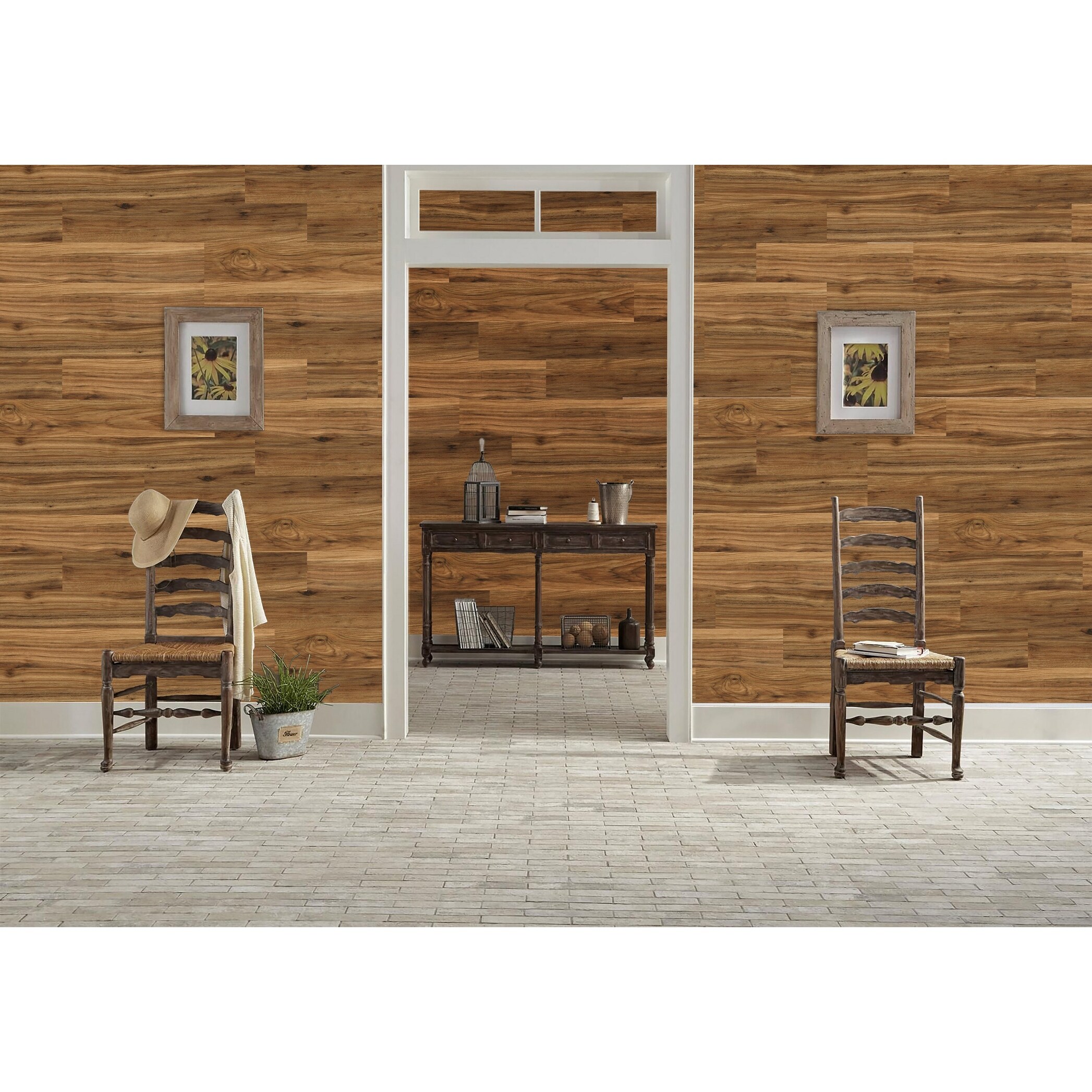 Shop Luxury Vinyl Wood Grain Sticker For Wall And Floor Use 36 X6 Pc Overstock 31444915