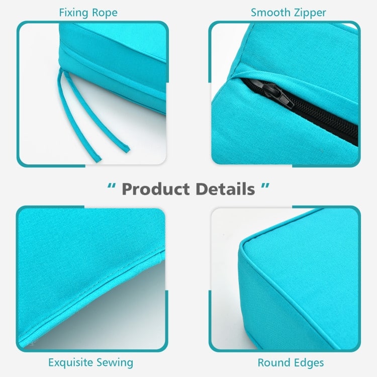Deep Seat Chair Cushions with Backrest and Tie Belts for Patio or Home - 25" x 25" x 6"