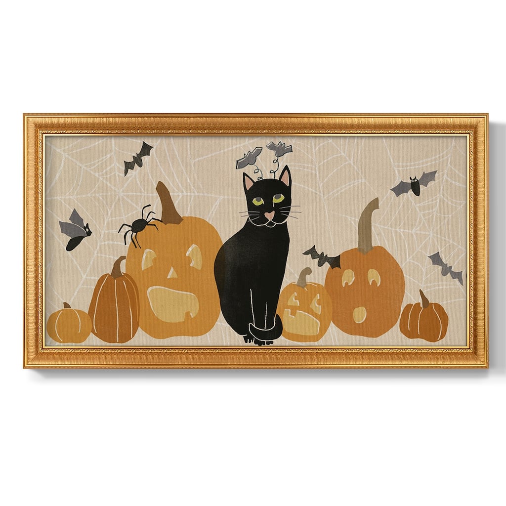 Pumpkin Patch Cats Collection D Premium Framed Canvas- Ready to Hang