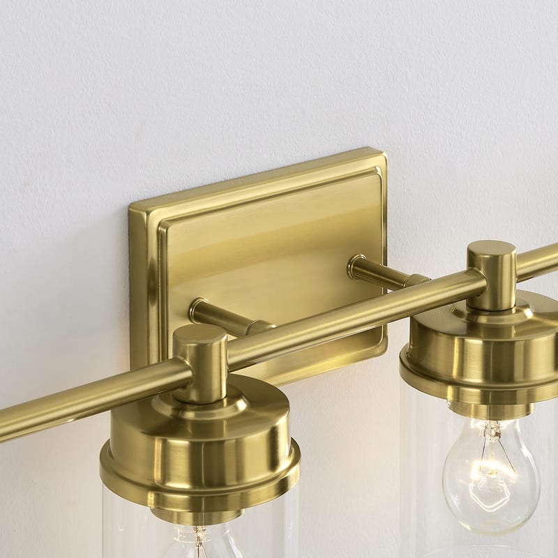 KAWOTI 4-light Modern Bathroom Vanity Light with Cylinder glass