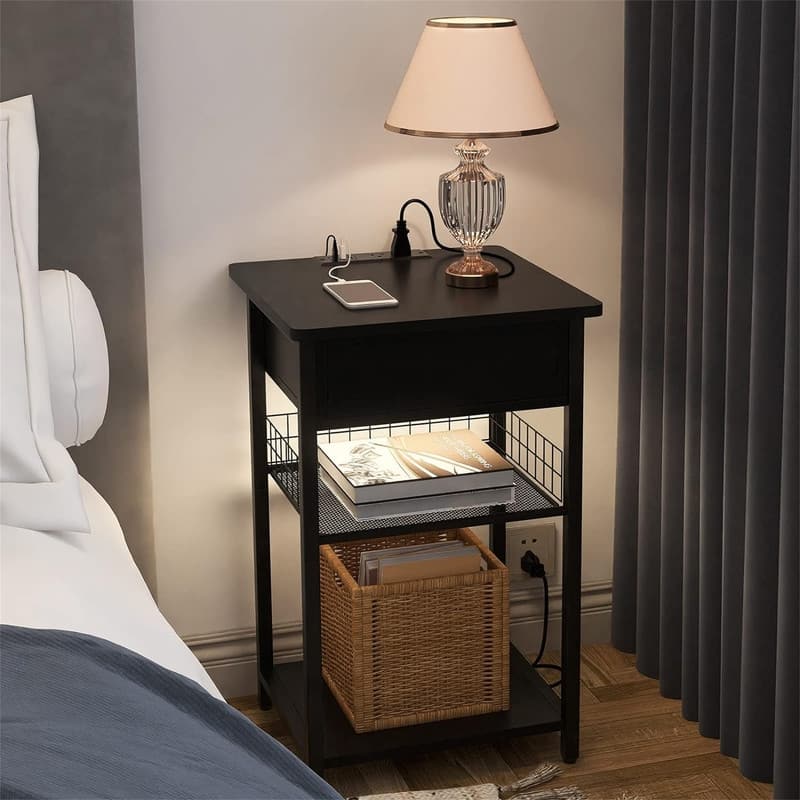 Nightstand with Charging Station