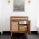 preview thumbnail 20 of 45, Javer Bohemian Rattan Freestanding 2-Shelf Bath Vanity Cabinet Base Only (Sink Basin not Included)