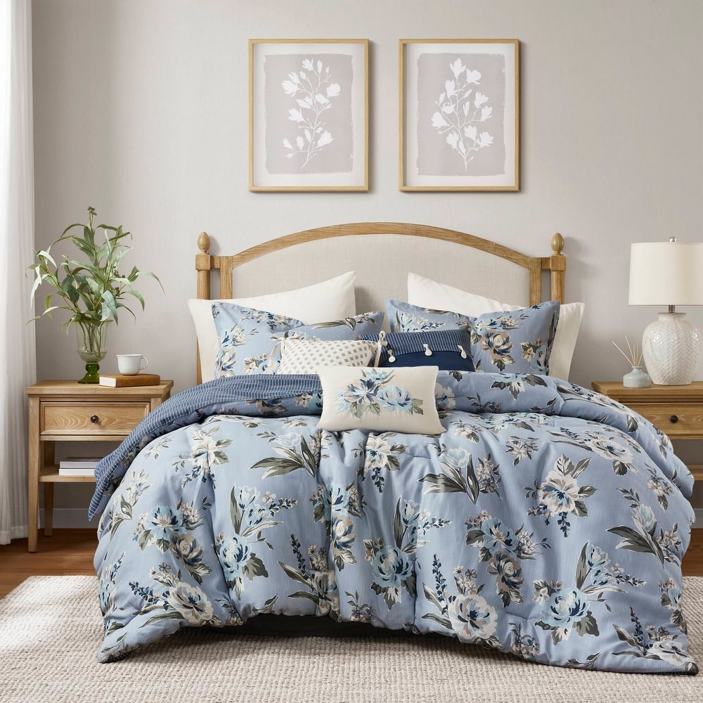 Madison Park Salara 7 Piece Vintage Floral Comforter Set