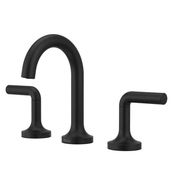 slide 2 of 11, Pfister LF-049-ZL Zeelan 1.2 GPM Widespread Bathroom Faucet Matte Black
