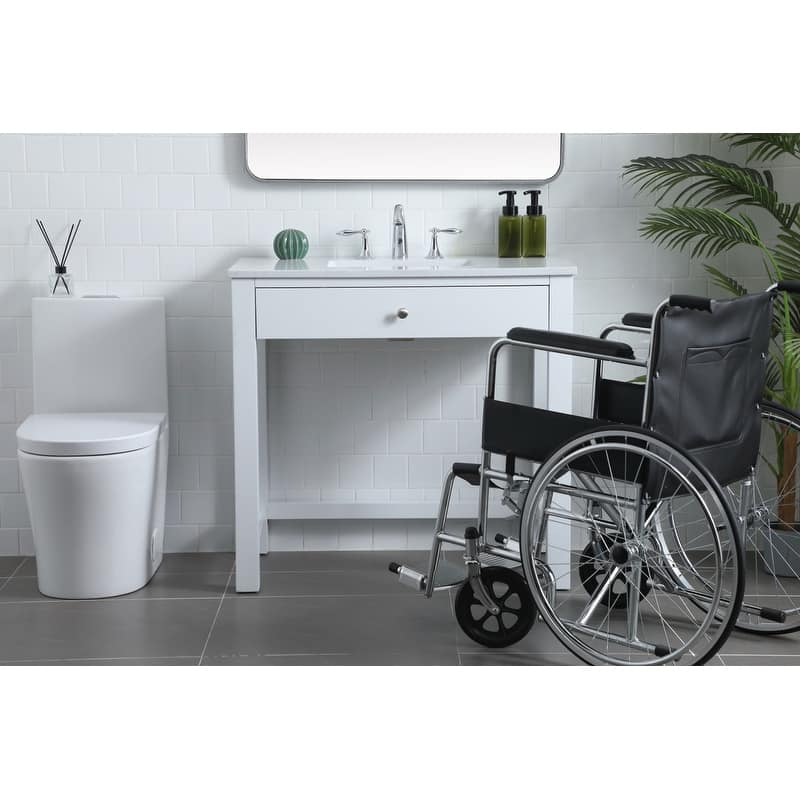 Elegant Lighting VF14836 Hudson 36" Free Standing Single Basin Vanity