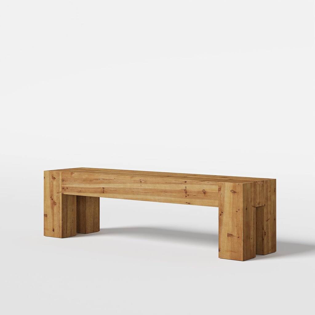 63" Long Solid Wood TV Stand for TVs up to 75 Inches