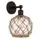 Option Oil Rubbed Bronze / Clear Glass with Brown Rope