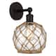 Option Oil Rubbed Bronze / Clear Glass with Brown Rope