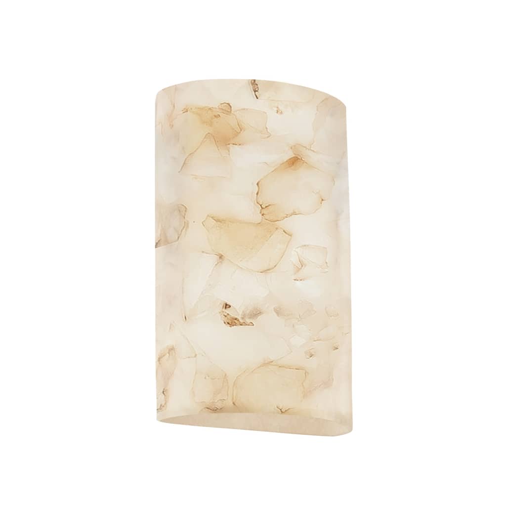 Justice Design Alabaster Rocks! ADA Really Big Cylinder Wall Sconce, Alabaster Rocks Shade