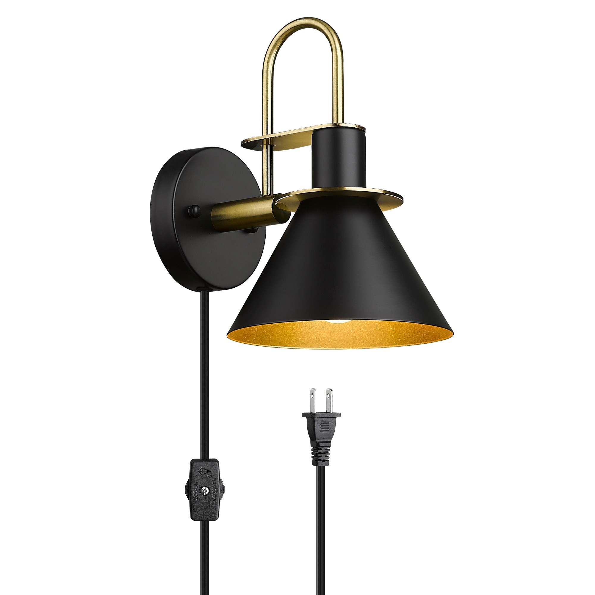 Plug in Wall Lamp,Wall Sconce Lighting with Cord, Industrial Wall Mounted Light Fixtures