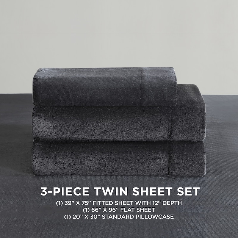Juicy Couture Plush Sheet and Pillow Cases Set