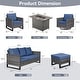 preview thumbnail 76 of 104, Gymojoy Outdoor Fire Pit Conversation Set, Patio Furniture with Cushions