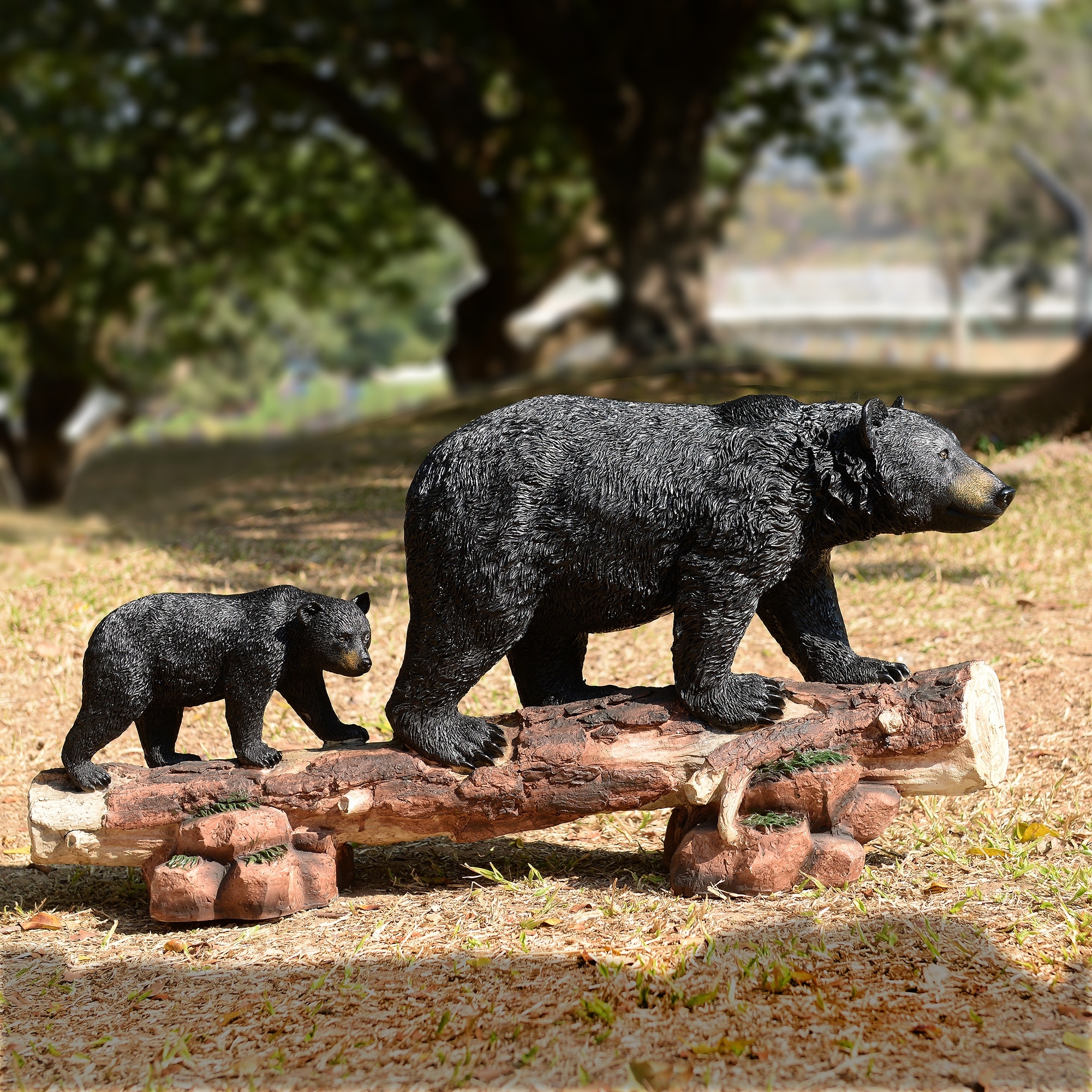 Hi-Line Two Black Bears Statue