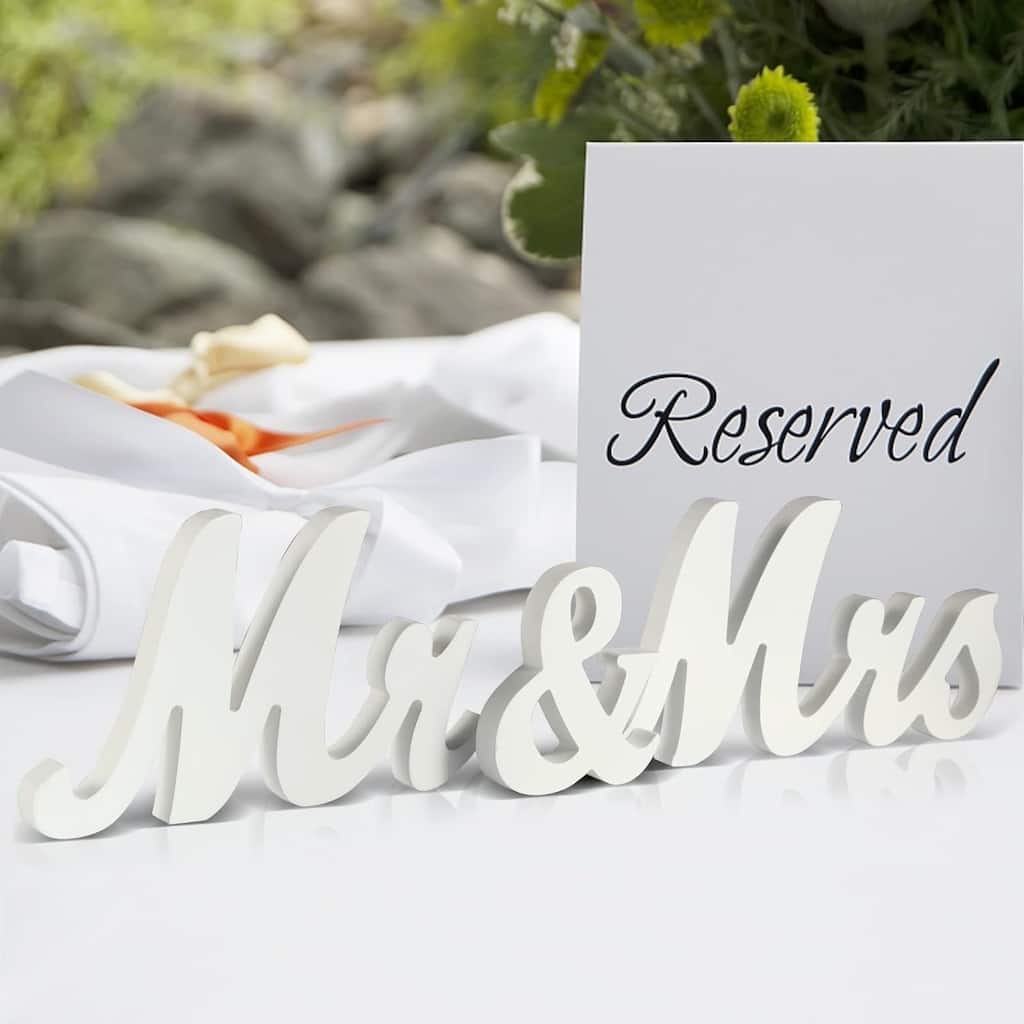 Mr & Mrs Sign Wedding Decorations, Rustic Anniversary Wedding Gift