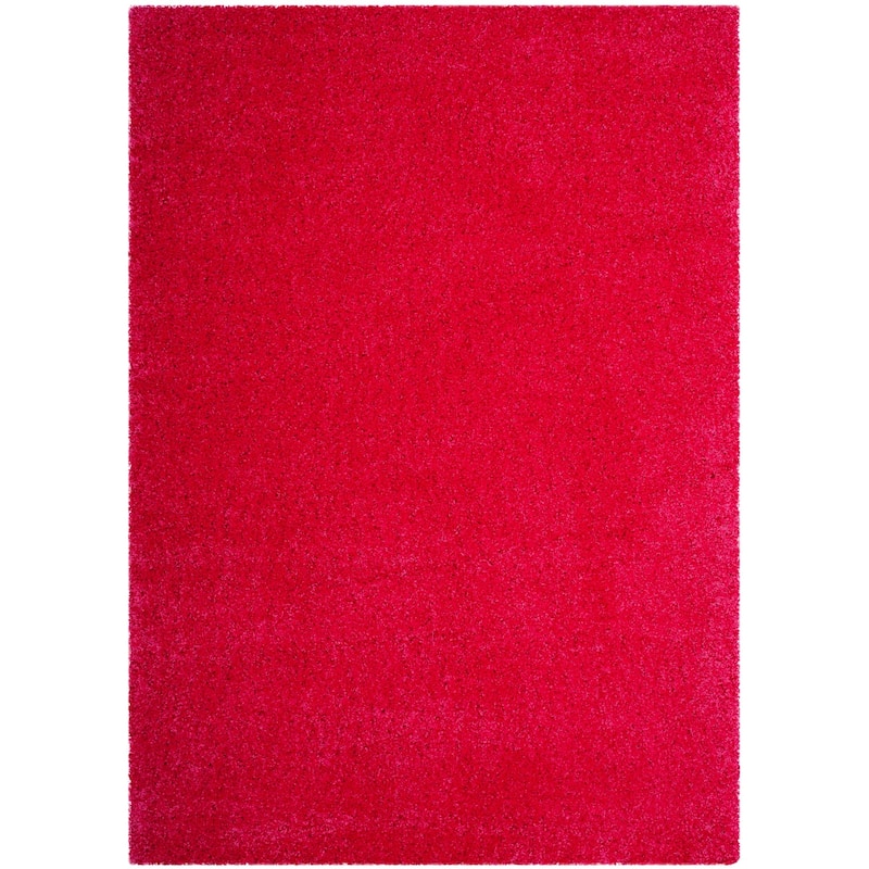 SAFAVIEH Laguna Shag Verdiana Solid Color 2-inch Thick Rug. - 4' x 6' - Fuchsia - Rectangle