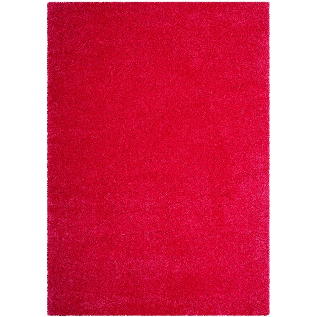 SAFAVIEH Laguna Shag Verdiana Solid Color 2-inch Thick Shag Rug - 4' x 6' - Fuchsia