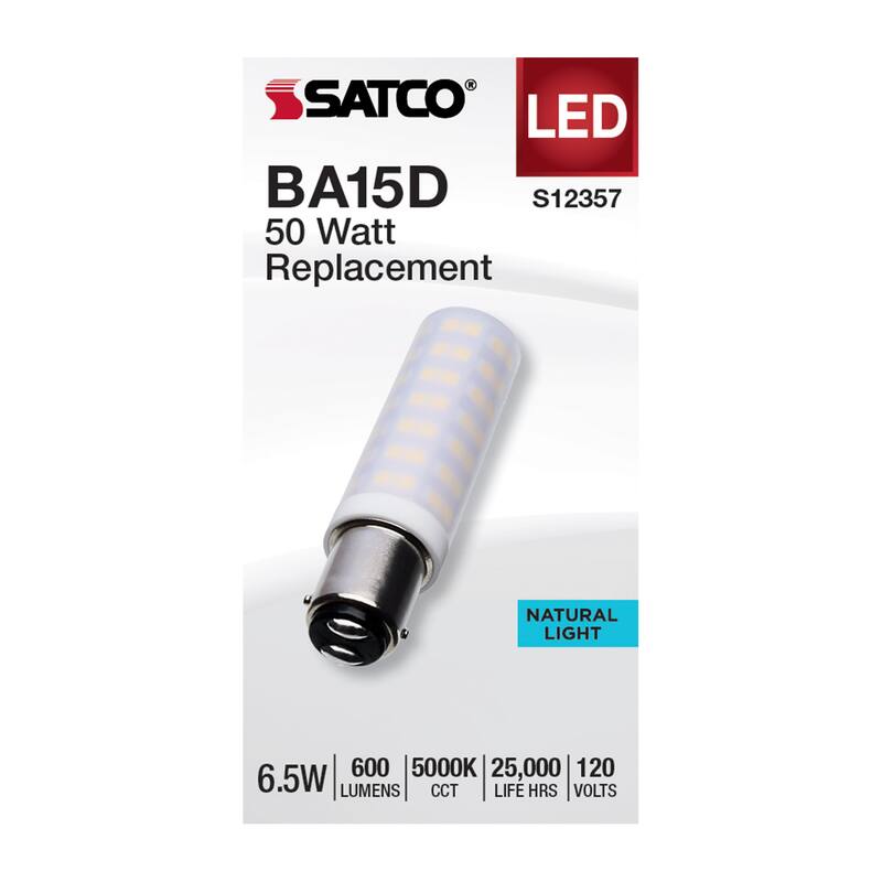 6.5 Watt T6 LED Frost Finish DC Base 5000K 120V
