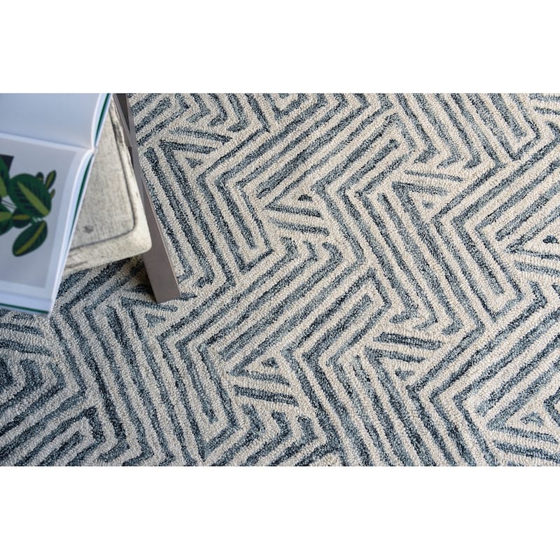 Exquisite Rugs Naturals Handmade Hand-tufted New Zealand Wool on Canvas Charcoal Area Rug