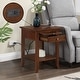 preview thumbnail 1 of 2, American Heritage Logan 1 Drawer End Table with Charging Station and Pull-Out Shelf Espresso