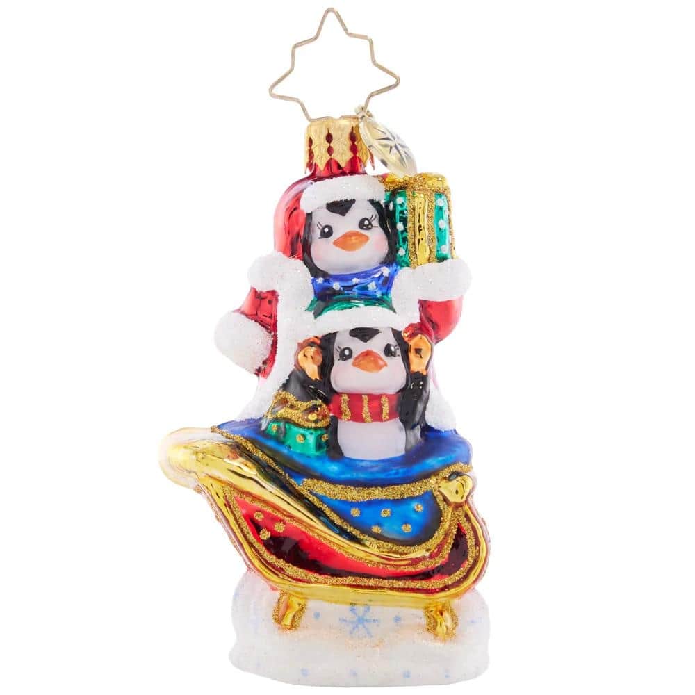 Silliest Sleigh Ride Gem Glass Christmas Ornament 1021405