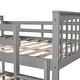 preview thumbnail 9 of 23, Twin Over Full Bunk Bed, Converted into 2 Beds, Solid Wood Bunkbeds Bedframe with Safety Rail and Ladder, for Kids/Teens Bedroom