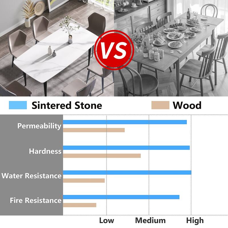 70.87"Modern artificial stone curved black metal leg dining table-can accommodate 6-8 people