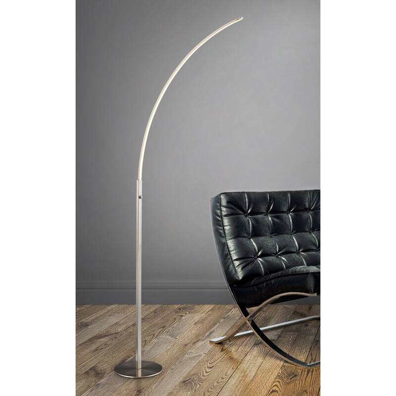 Horizon LED Arch Floor Lamp - Brushed Nickel