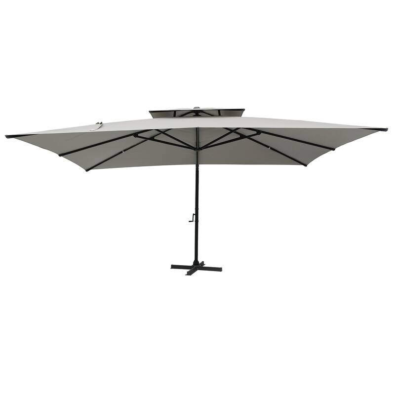13-Ft Aluminum Dual-Roof Cantilever Umbrella