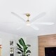 preview thumbnail 3 of 13, Parrot Uncle 72-inch Gold Modern Propeller DC Motor Ceiling Fan with Light and Remote
